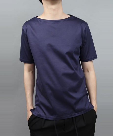 60/2 T-CLOTH BOAT NECK T-SHIRT/NAVY