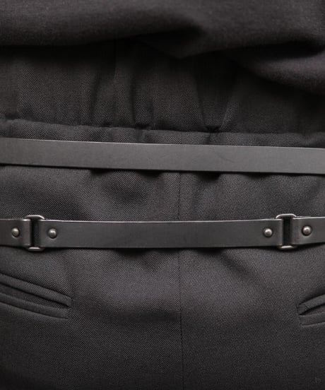 COWHIDE DOUBLE BELT/BLACK