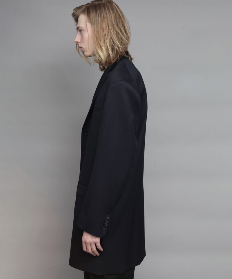 LONG JK WITH SATIN COLLAR/NAVY | ato AOYAMA 