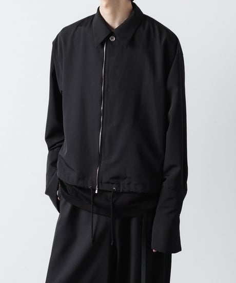 DOUBLE CUFFS ZIP SHIRT/BLACK