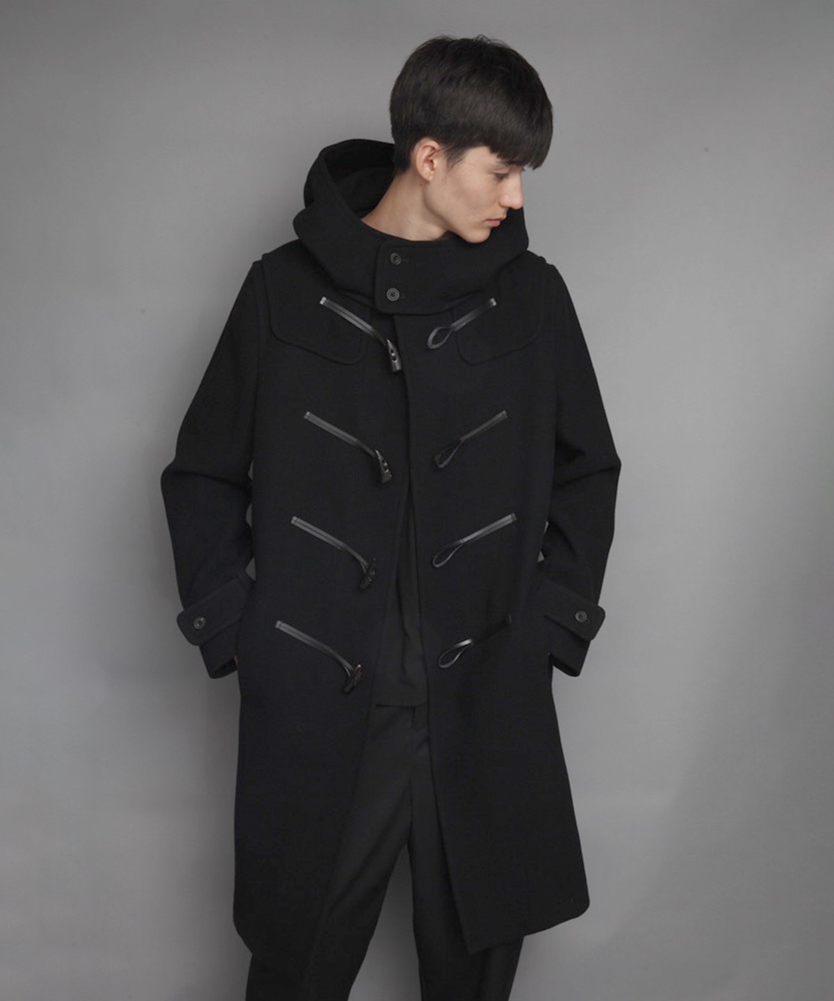 OHTORO Boucle Duffle Coat ブラック boucle duffle coat | OHOTORO