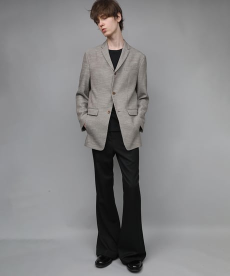 SLUB TWEED JACKET/L.BROWN