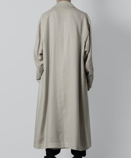 SLUB YARN BALMACAN COAT/BEIGE