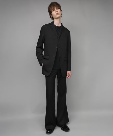 SLUB TWEED JACKET/BLACK