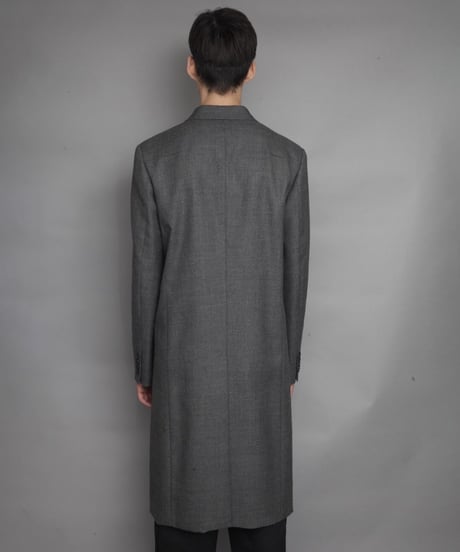 DOUBLE BREASTED CHESTERFIELD COAT/C.GRAY