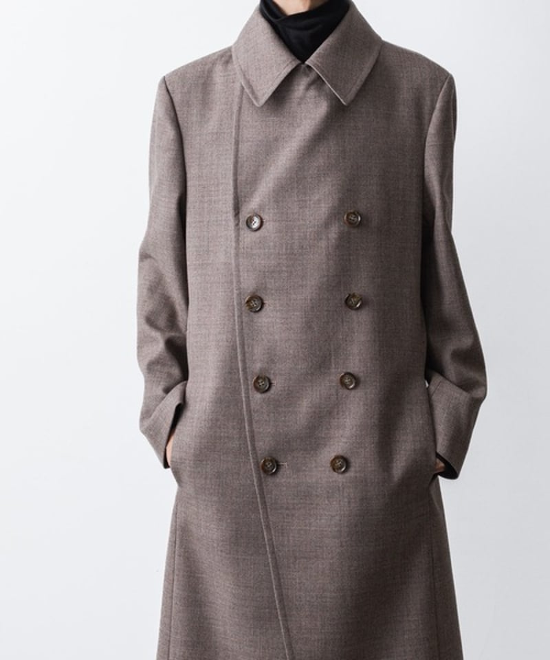 DOUBLE BREASTED COAT/A.BROWN | ato AOYAMA