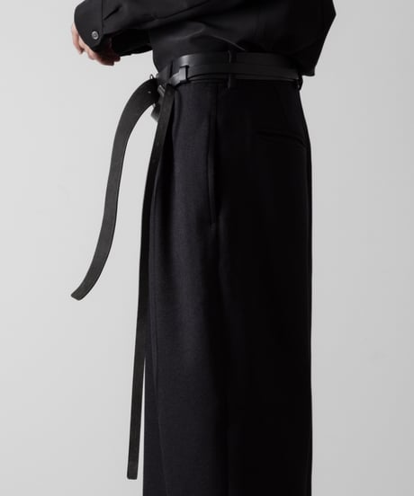 COWHIDE DOUBOLE BELT/BLACK