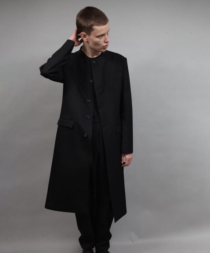 round neck coat/BLACK | ato AOYAMA