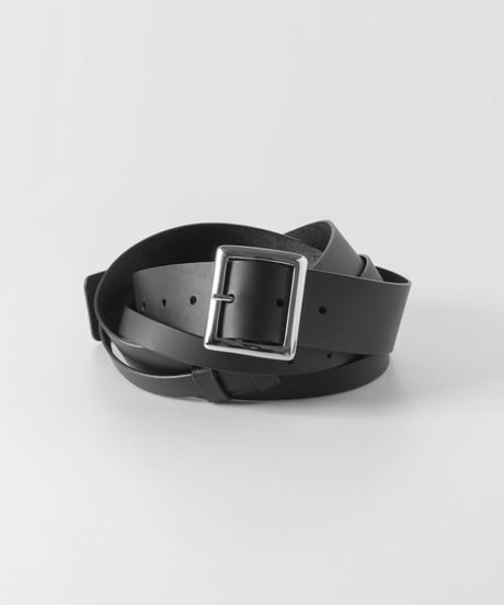 COWHIDE DOUBOLE BELT/BLACK