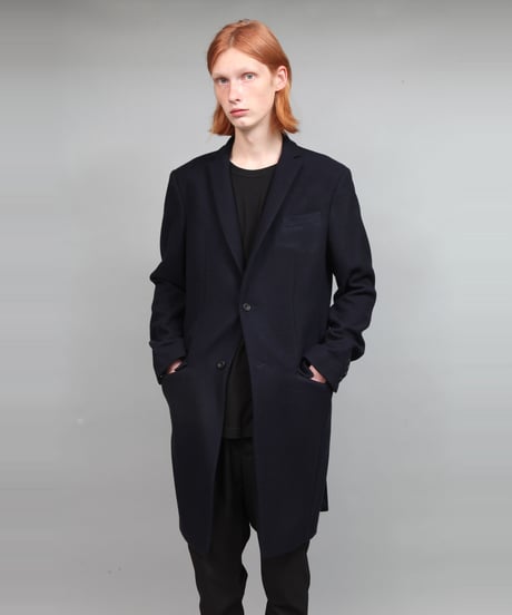 ENGLAND LAMB MELTON CHESTER COAT/NAVY