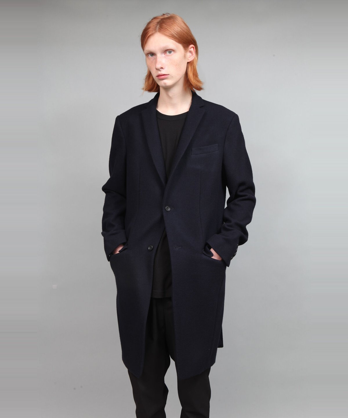 ENGLAND LAMB MELTON CHESTER COAT/NAVY | ato AOYAMA