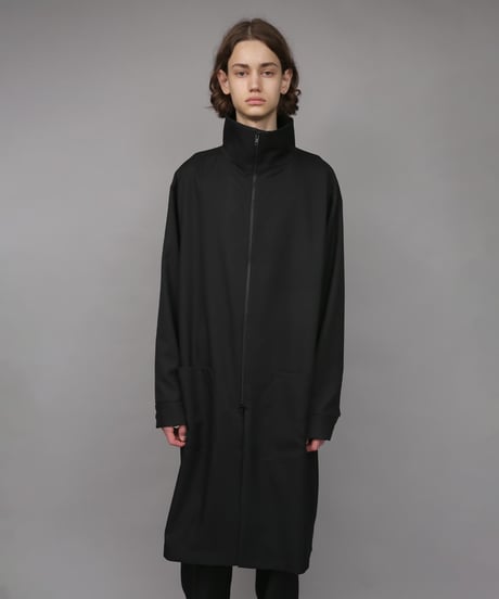 RECYCLE POLYESTER STAND COLLAR COAT