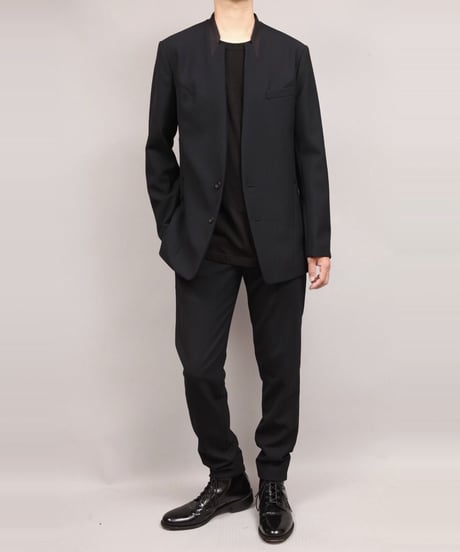 VINTAGE WOOL TAPERED PANTS/BLACK