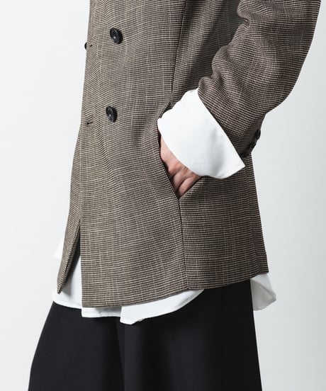 DOUBLE BREASTED TRIXION JACKET/BEIGE