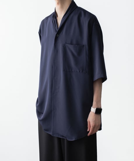 DRAPE COLLAR SHIRTS 61(NAVY)