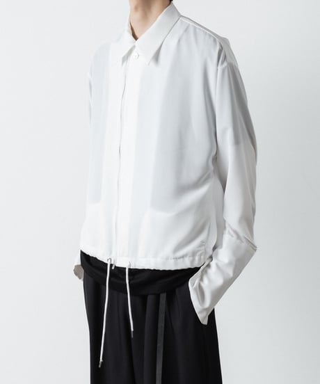 DOUBLE CUFFS ZIP SHIRT/WHITE