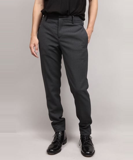 VINTAGE WOOL TAPERED PANTS/BLACK