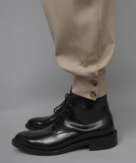 RECYCLE POLYESTER CUFFS PANTS/BEIGE