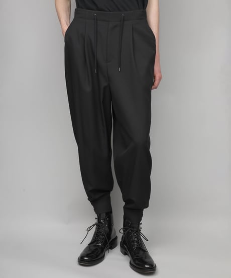 RECYCLE POLYESTER CUFFS PANTS/BLACK