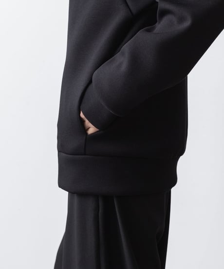 OVERSIZED AIR CUSHION ZIP HOODIE/BLACK
