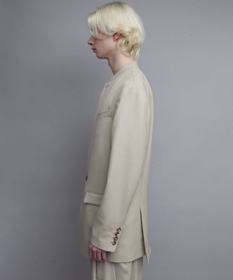 MAO COLLAR JACKET/L.BEIGE