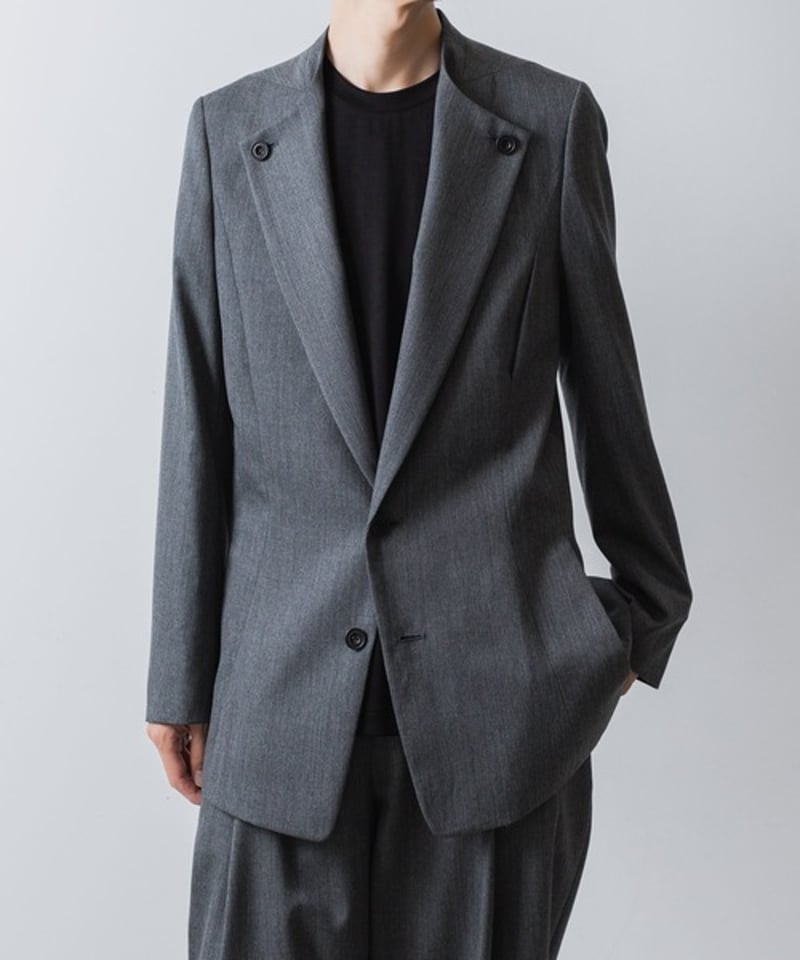 LAPEL BUTTONED JACKET/GRAY | ato AOYAMA