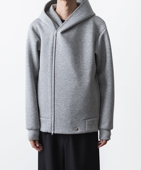 OVERSIZED AIR CUSHION ZIP HOODIE/GRAY