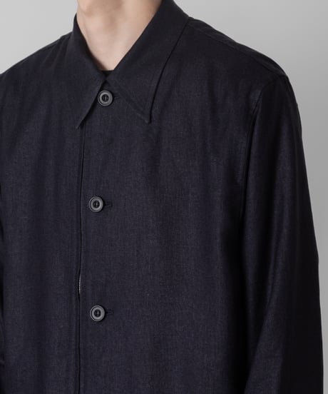 SLUB YARN SHIRTS-BLOUSON/NAVY