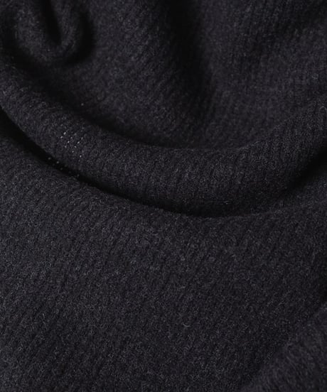 JACKAL RIB OVERSIZED TURTLE-NECK/BLACK