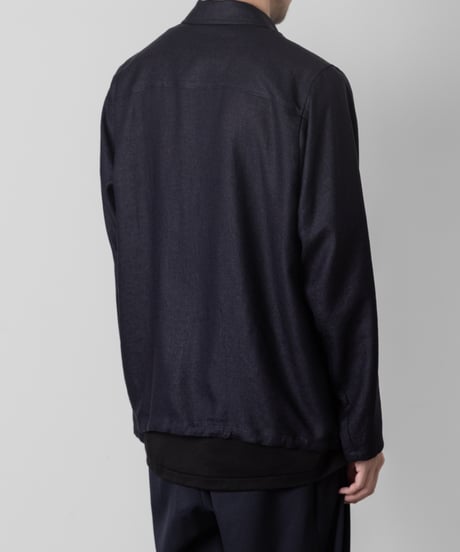 SLUB YARN SHIRTS-BLOUSON/NAVY