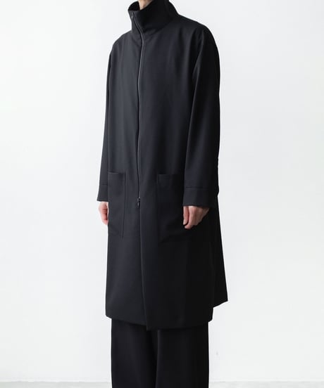 RECYCLE POLYESTER STAND COLLAR COAT