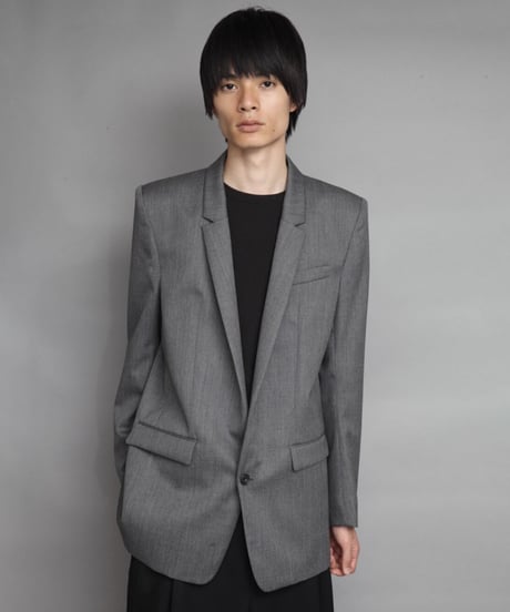 ほぼ未使用46　【アトウ ato】カッティングタキシードジャケット　ブラック 次世代のヴィンテージになりうる普遍的魅力。ADDICT CLOTHES