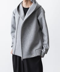 OVERSIZED AIR CUSHION ZIP HOODIE/GRAY