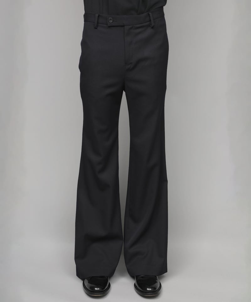 CLASSIC WOOL FLAIR PANTS/NAVY | ato onlinestore