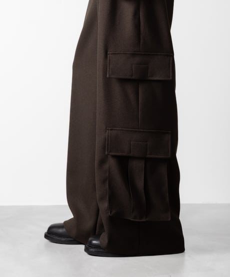 DOUBLE POCKET WIDE PANTS/D.KHAKI