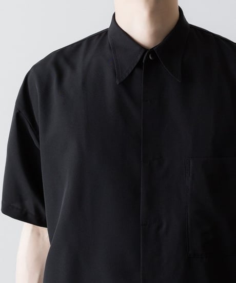 OVERSIZED DRAW CORD SHIRTS/BLACK