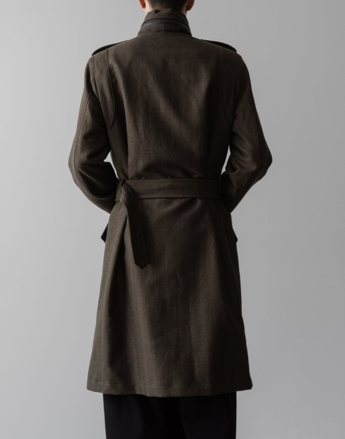 STAND COLLAR MILITARY COAT/KHAKI | ato AOYAMA STAND COLLAR MILITARY COAT/KHAKI | ato AOYAMA