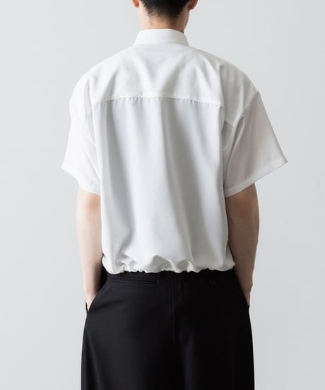 OVERSIZED DRAW CORD SHIRTS/WHITE