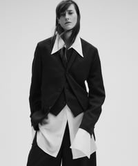 SLUB TWEED JACKET/BLACK