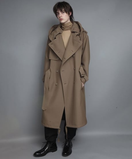 MILITARY TRENCH COAT/ BROWN