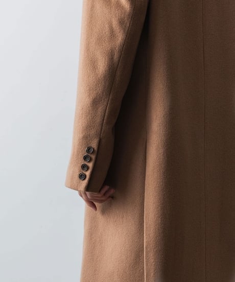 SINGLE CHARME NO-COLLAR COAT/BEIGE