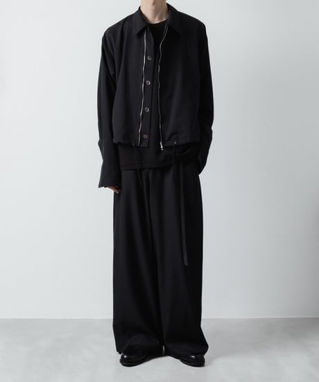 DOUBLE CUFFS ZIP SHIRT/BLACK