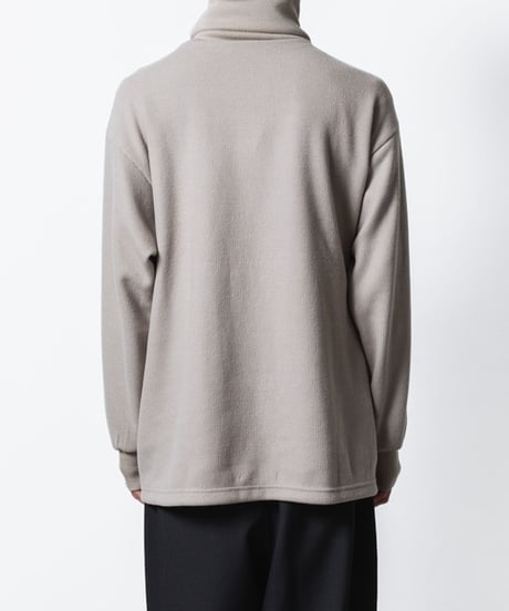 ASYMMETRY PULL-OVER CARDIGAN/BEIGE