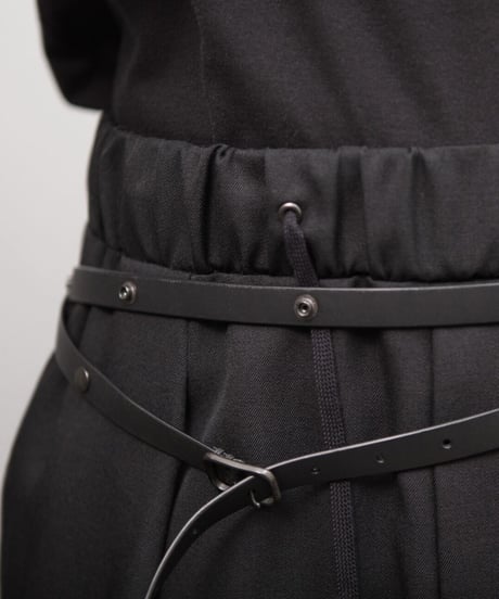 COWHIDE DOUBLE BELT/BLACK