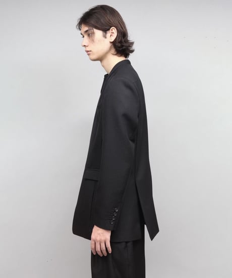 asymmetry double jacket/BLACK