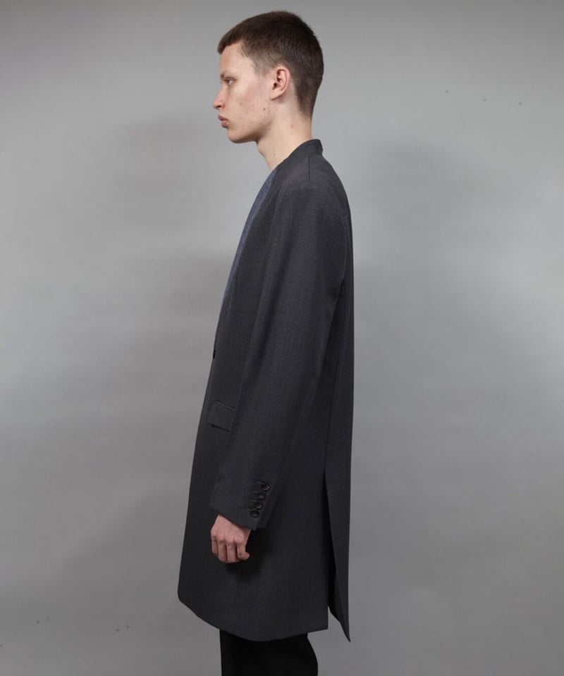 color cloth long jacket/DARK GRAY | ato onlines