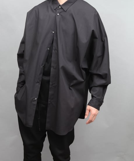 DOLMAN SLEEVE BIG SILHOUETTE SHIRT/BLACK
