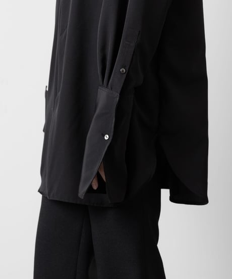OVERSIZED DOUBLE CUFFS SHIRT/BLACK