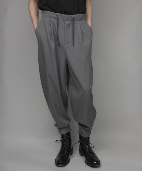 RECYCLE POLYESTER CUFFS PANTS/GRAY