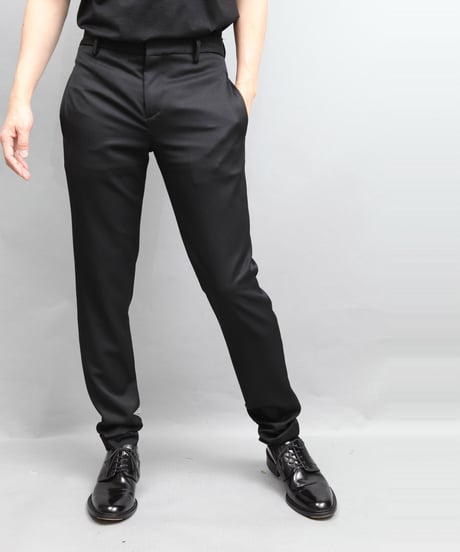 WOOL TWILL TAPERED PANTS